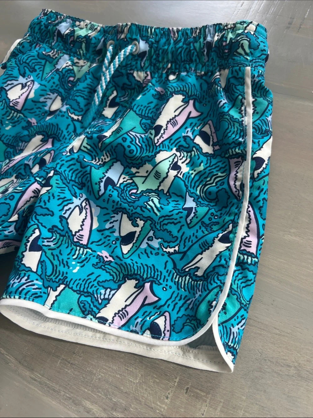 🌊 Like new! 4T Shark Print Swim Shorts Trunks. 🌊 + 🦈